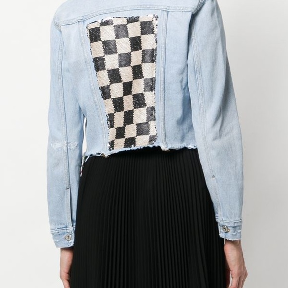 Off-White Virgil abloh main label checkered sequin - Picture 2 of 10